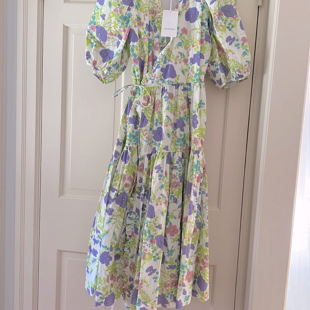 Les Reveries floral puff sleeve dress